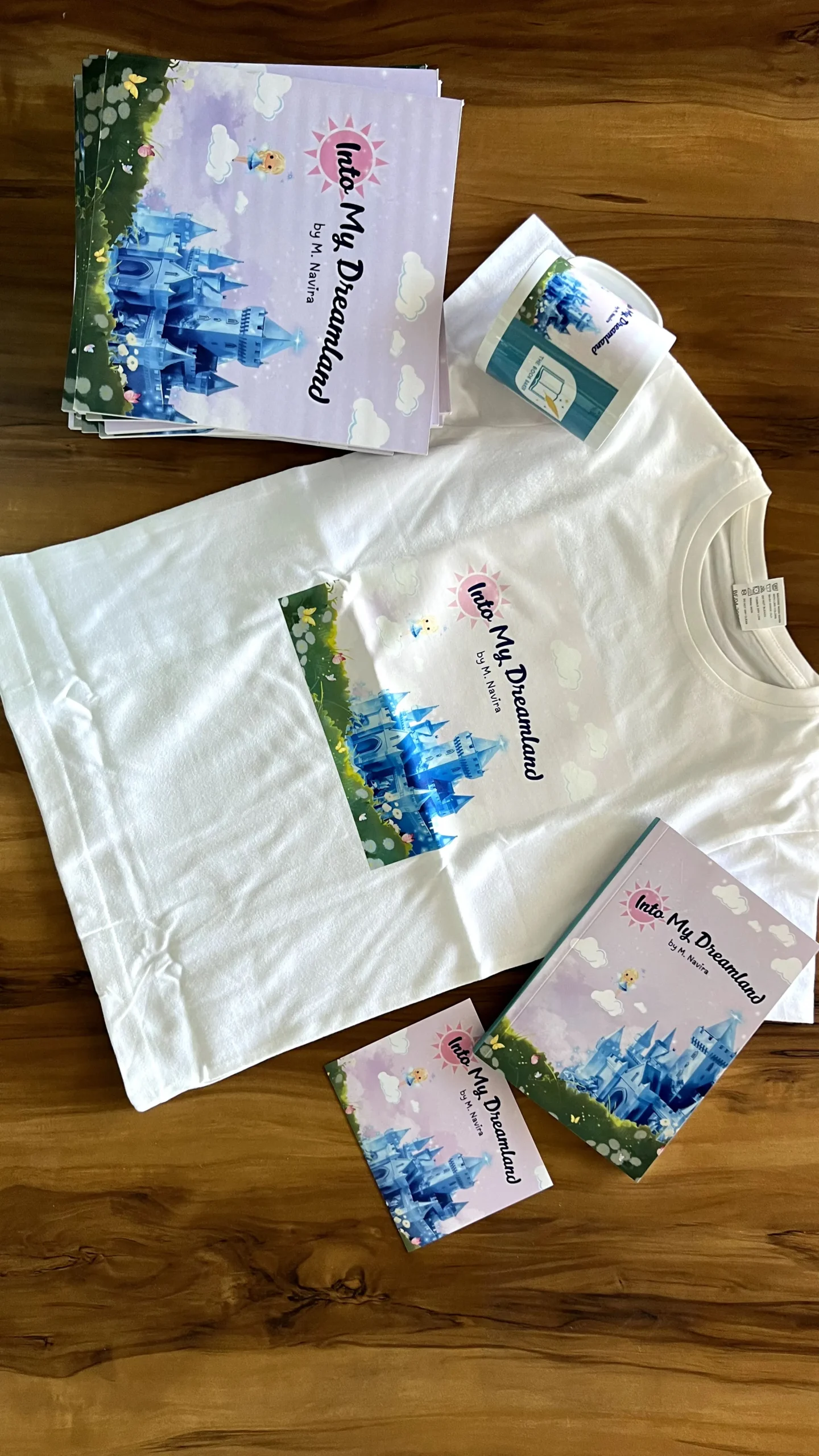 Custom book merchandise showcase