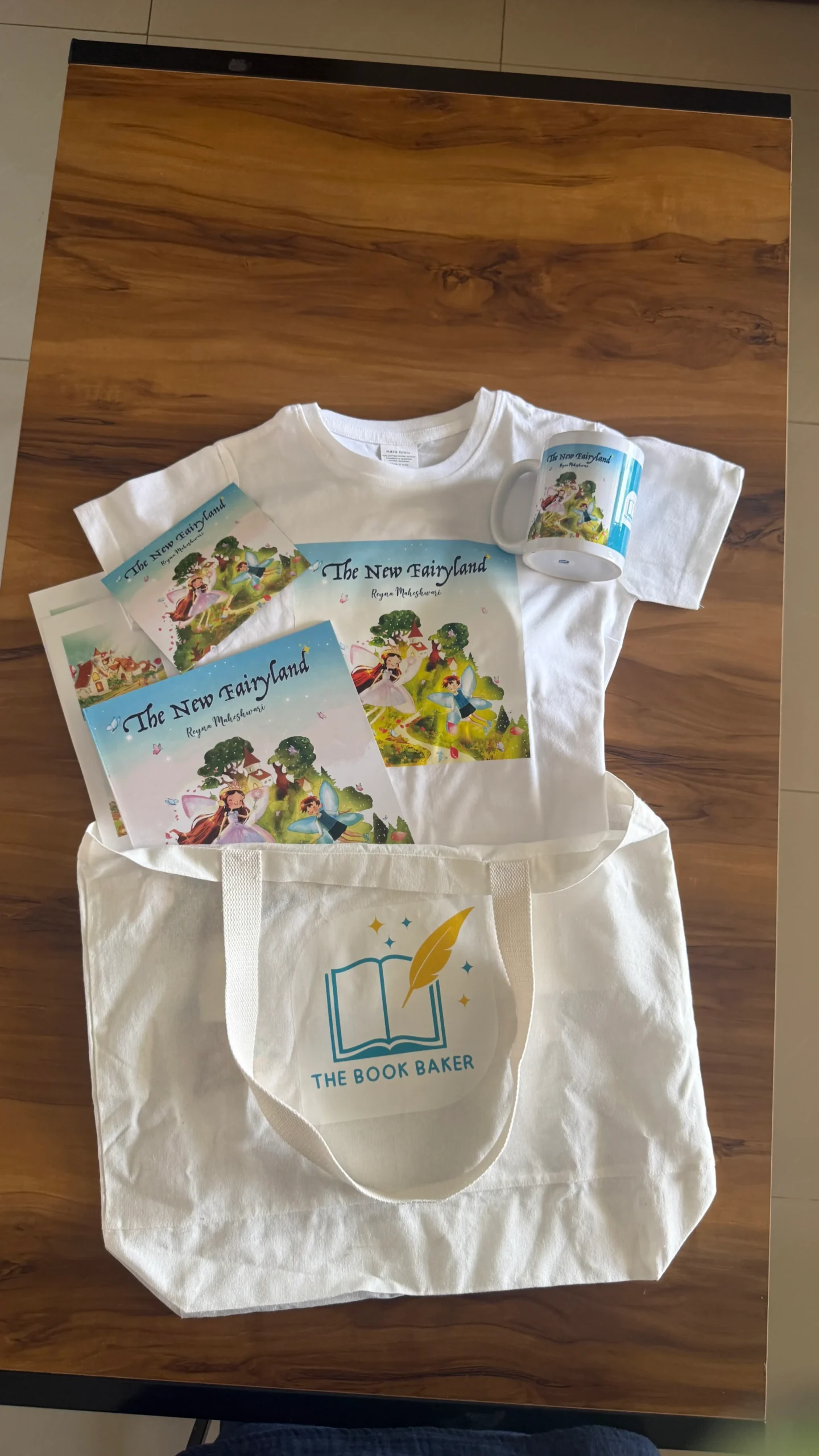 Custom book merchandise showcase