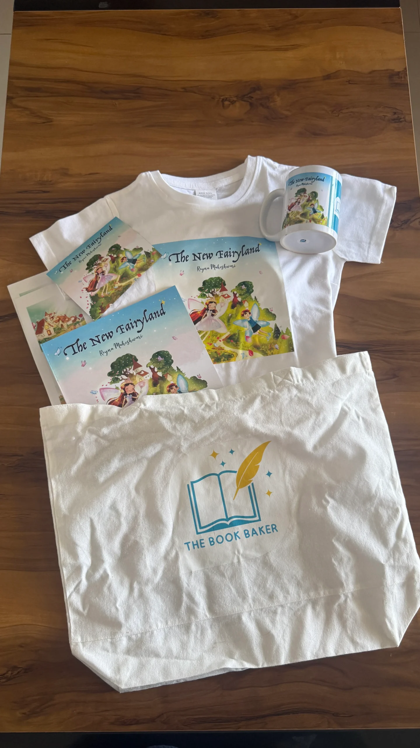 Custom book merchandise showcase