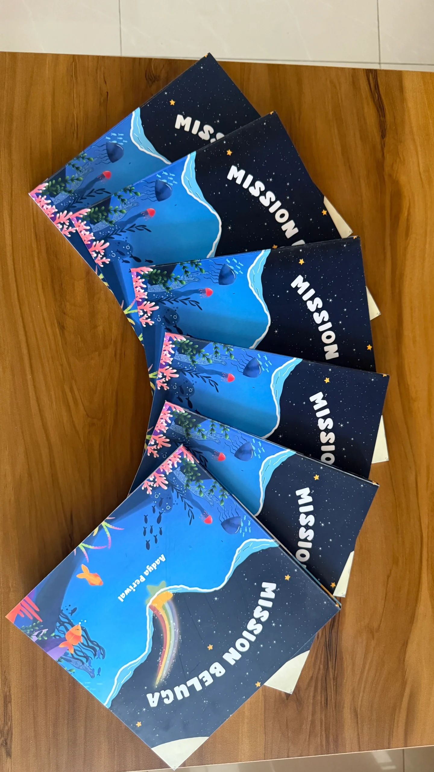 Custom book merchandise showcase