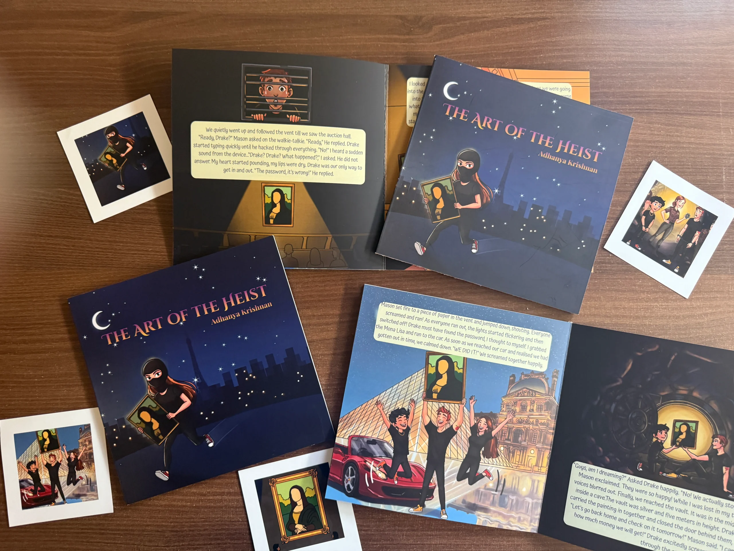 Custom book merchandise showcase