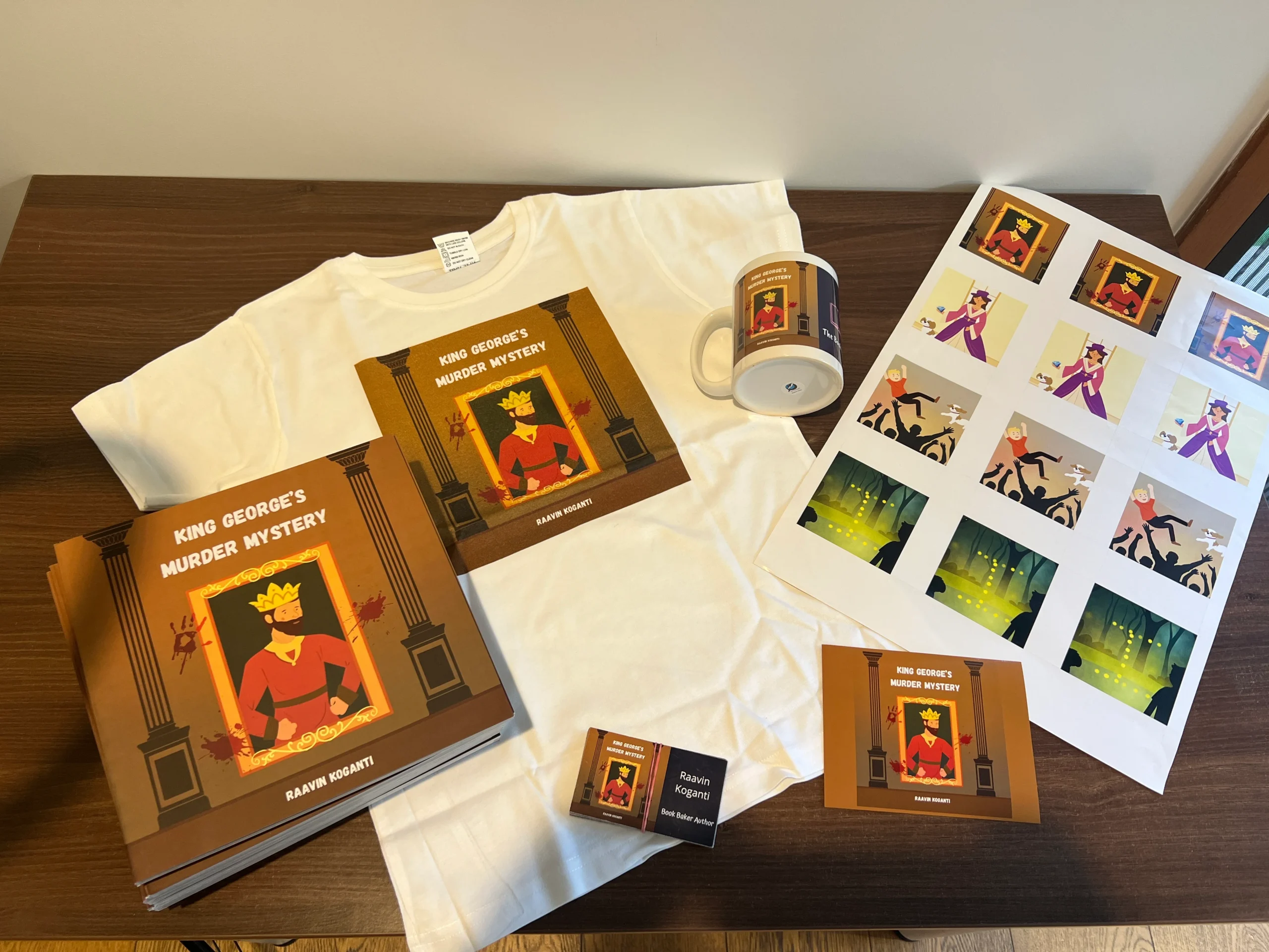 Custom book merchandise showcase