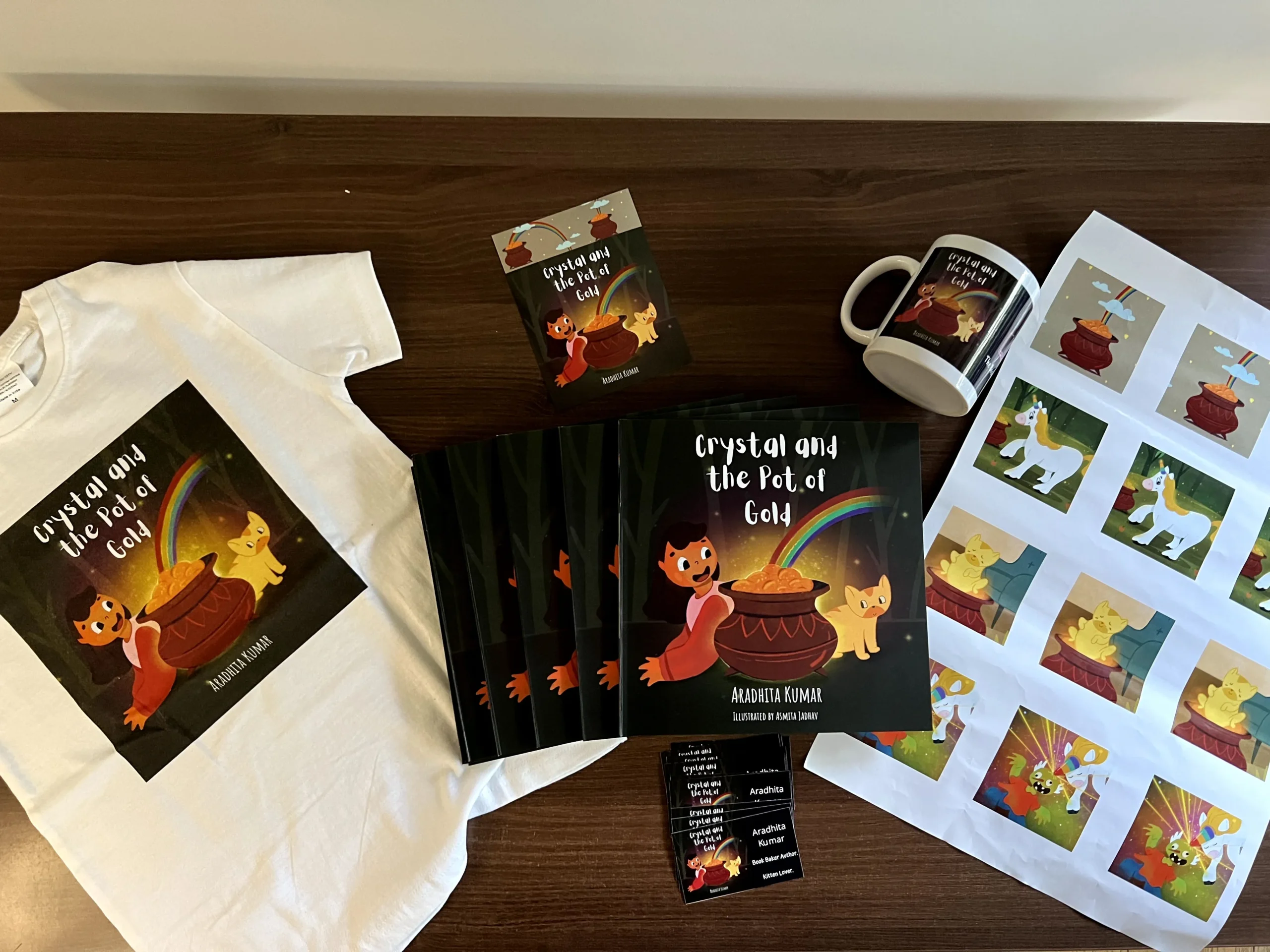Custom book merchandise showcase